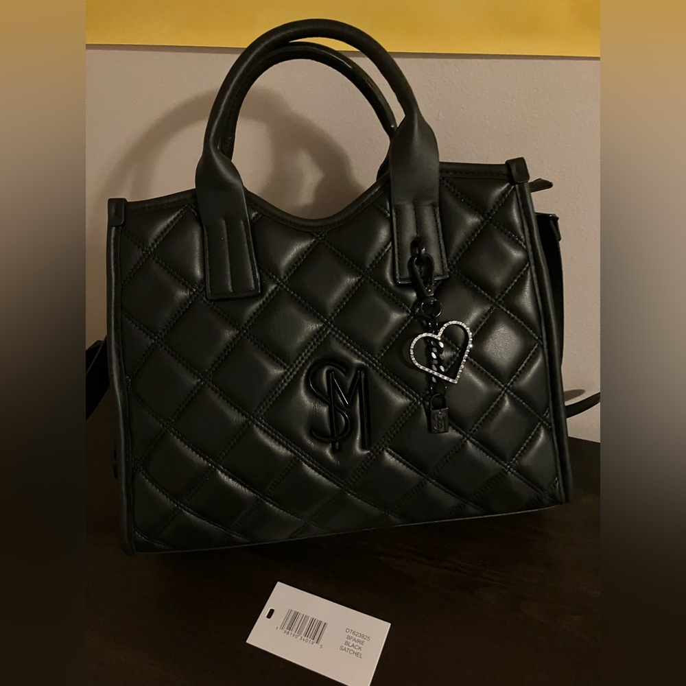 Steve Madden Black Quilted Satchel 🆕